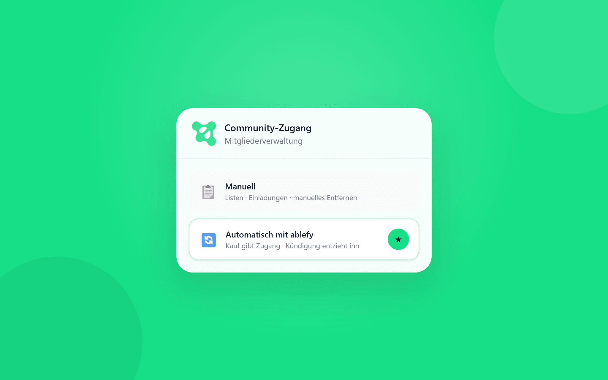Automatisiere den Community-Zugang mit ablefy
