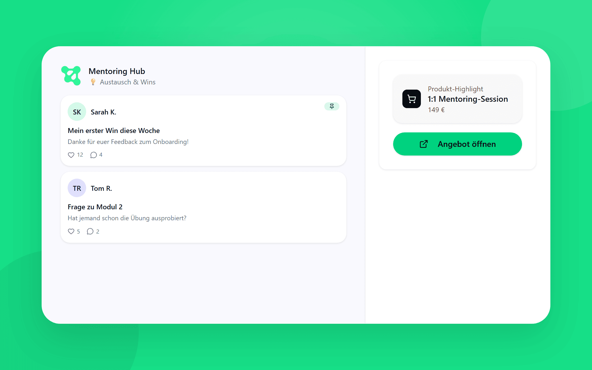 Produkte direkt in deiner Community präsentieren – mit dem Produkt-Highlight