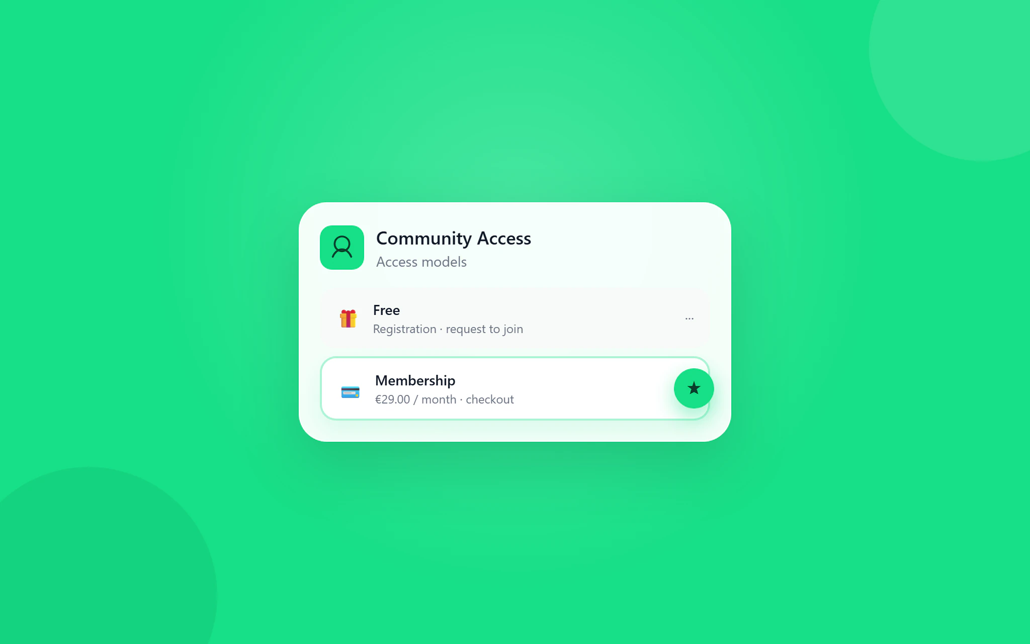 Offer your community free or paid — how to set up access