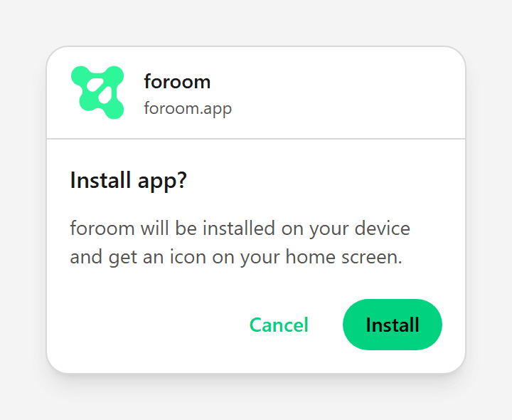 System-style install confirmation dialog