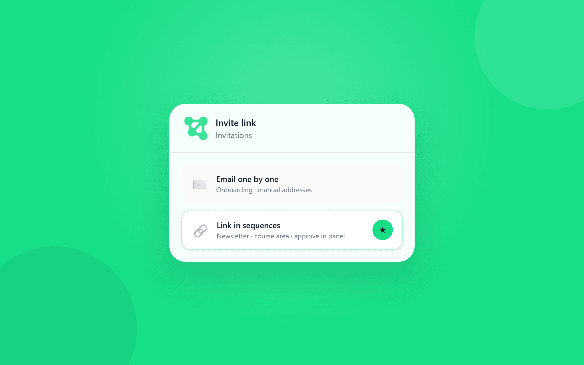 Invite new members with one link – instead of one by one